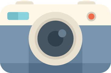 Secret agent camera icon flat vector. Person support. Hotline contact isolated