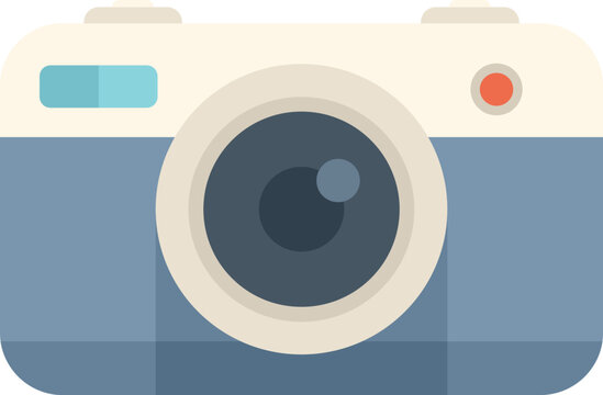 Secret agent camera icon flat vector. Person support. Hotline contact isolated