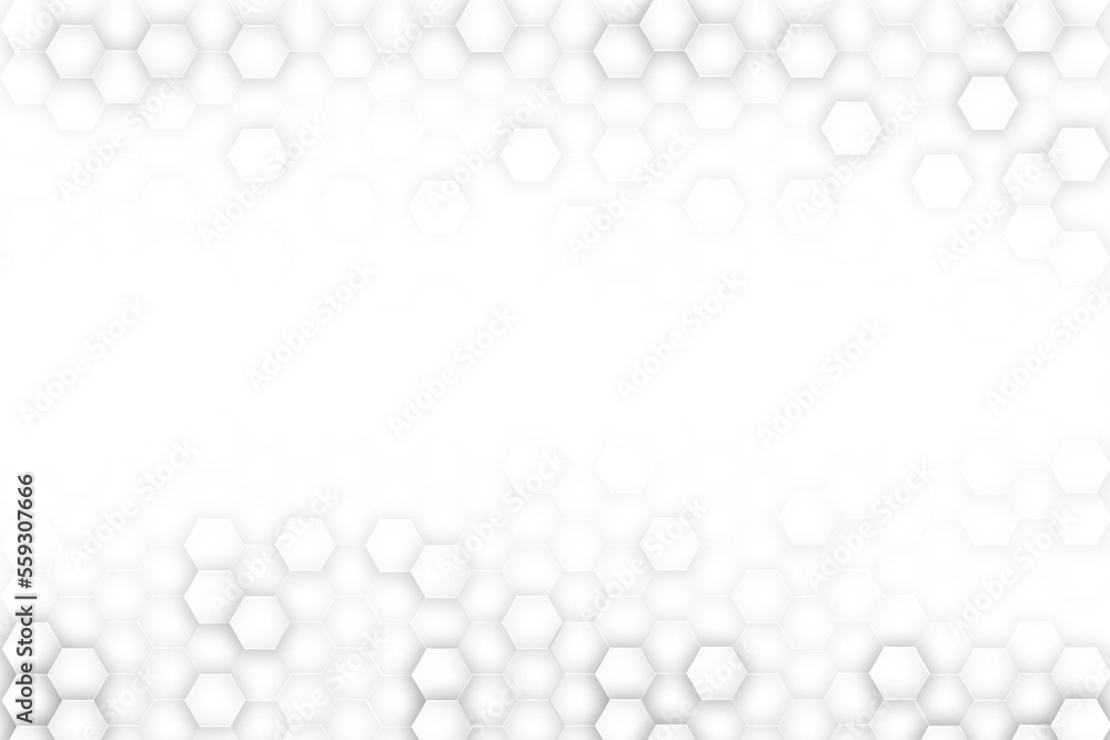 Poster abstract white and gray hexagon grid for modern design background. illustration minimal simple style