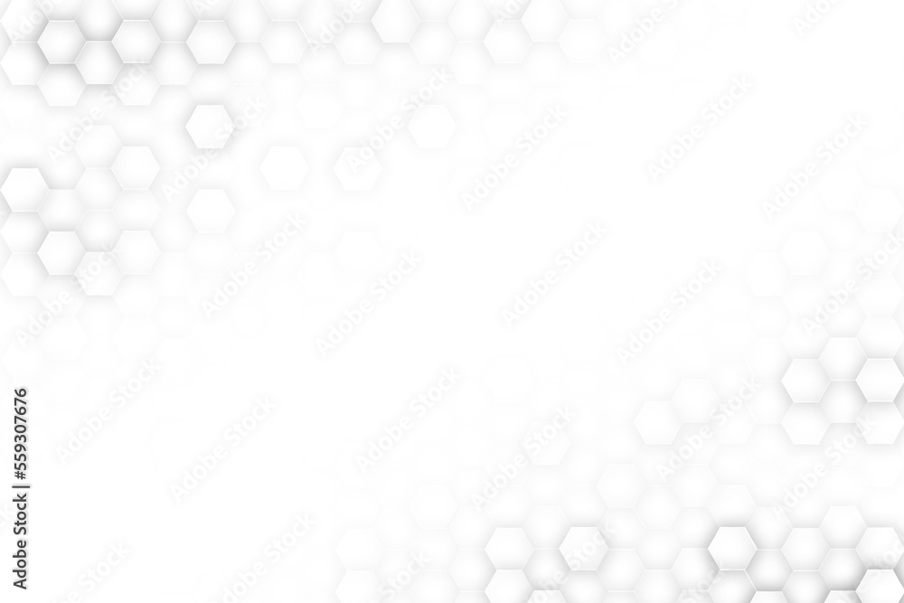 Poster abstract white and gray hexagon grid for modern design background. illustration minimal simple style