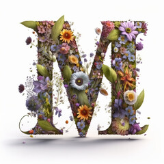 Spring Flower Alphabet - Letter M
