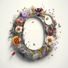 Obraz na płótnie Canvas Spring Flower Alphabet - Letter O