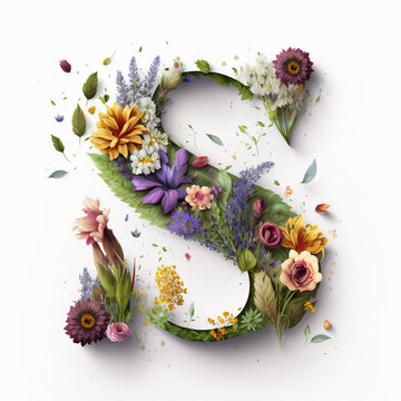 Spring Flower Alphabet - Letter S