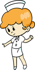 The nurse cartoon style for medical or health concept