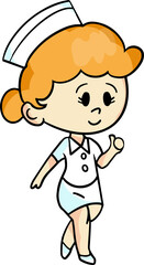 The nurse cartoon style for medical or health concept