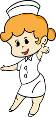 The nurse cartoon style for medical or health concept