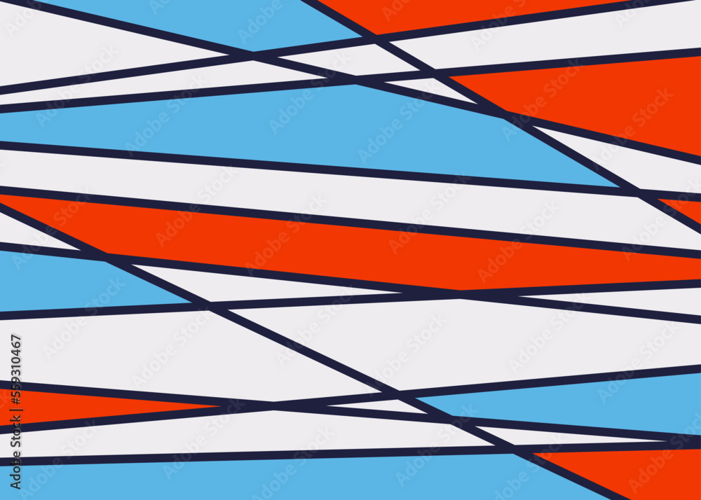 Poster Minimalist background with abstract colorful geometric line pattern