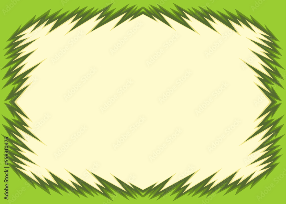 Poster abstract framed background with jagged spike pattern and with some copy space area
