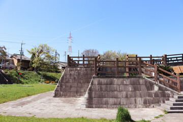 water mill in the city