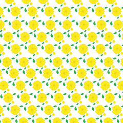 Beautifully arranged yellow floral pattern vector illustration for graphics.