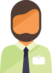 Trust expert icon flat vector. Quality standard. Work complete isolated