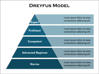 Dreyfus Model in a Pyramid Infographic template