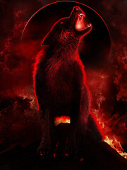 Wolf in the fire