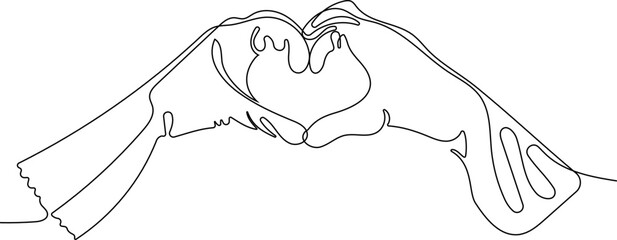 Continuous one line drawing of Hands in rubber glovt. Easy to place your text and brand logo. Vector illustration