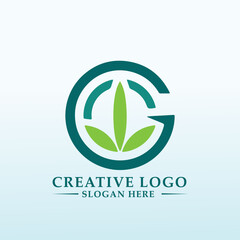 vector logo design idea natural leaf