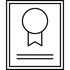 Report-Award Isolated Silhouette Solid Line Icon with report-award, document, online, page, report, ribbon Infographic Simple Vector Illustration
