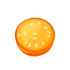 physalis berry cut cartoon. fruit food, healthy diet, nature plant, natural organic, sweet tasty, dessert exotic, raw golden physalis berry vector illustration