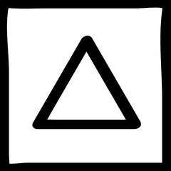 Abstract-Up Isolated Silhouette Solid Line Icon with abstract-up, abstract, creative, design, triangle, up Infographic Simple Vector Illustration
