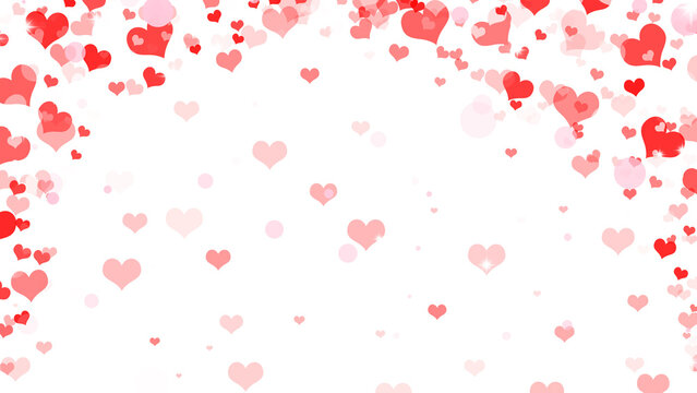 love heart frame top with transparent background for valentine day event