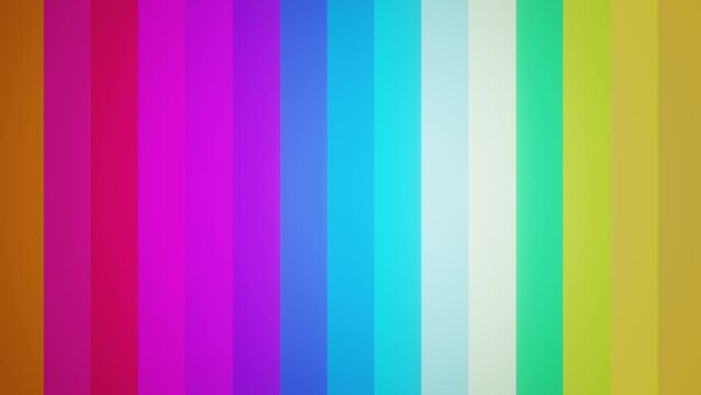 tv pause screensaver, colorful stripes motion graphic. High quality 4k footage