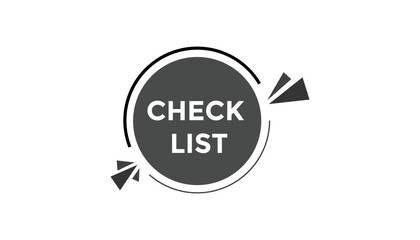Check list button web banner templates. Vector Illustration
