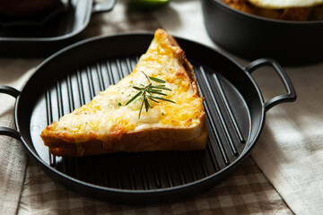 Egg toast on a plate