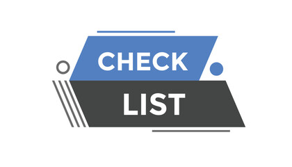 Check list button web banner templates. Vector Illustration
