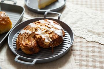 Danish rolls on a plate