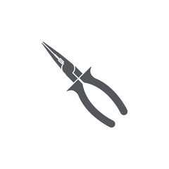 Taper pliers Construction Tools Equipment Device Icon Set Collection Black Solid