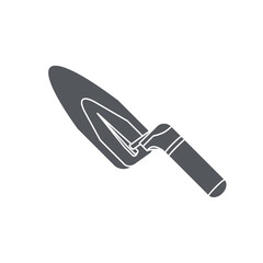 Spoon of Curved Brick Construction Tools Equipment Device Icon Set Collection Black Solid