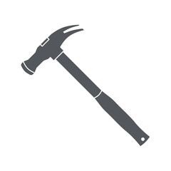 Iron Hammer Construction Tools Equipment Device Icon Set Collection Black Solid