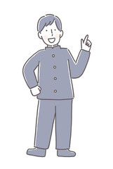 笑顔の男子学生