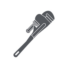 Iron Pipe Lock Construction Tools Equipment Device Icon Set Collection Black Solid