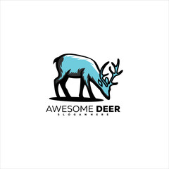 Deer design logo mascot 