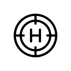 helipad line icon