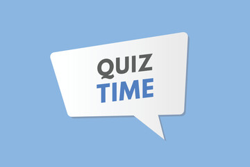 quiz time text Button. quiz time Sign Icon Label Sticker Web Buttons