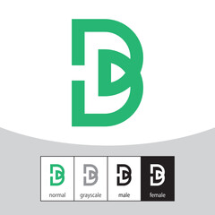 B Letter Modern Business Logo. - Vector