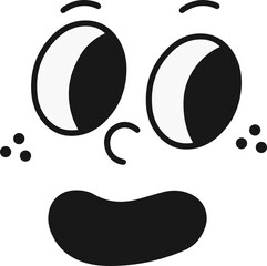 cartoon emoji face expression retro avatar cute