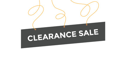 Clearance sale button web banner templates. Vector Illustration
