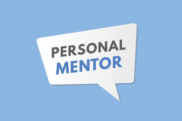 personal mentor text Button. personal mentor Sign Icon Label Sticker Web Buttons