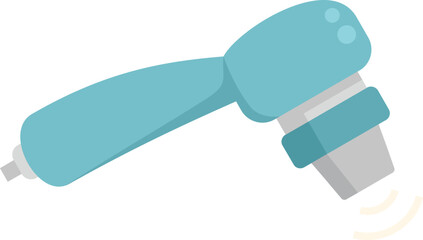 Ultrasound therapy icon flat vector. Physio massage. Doctor treatment isolated