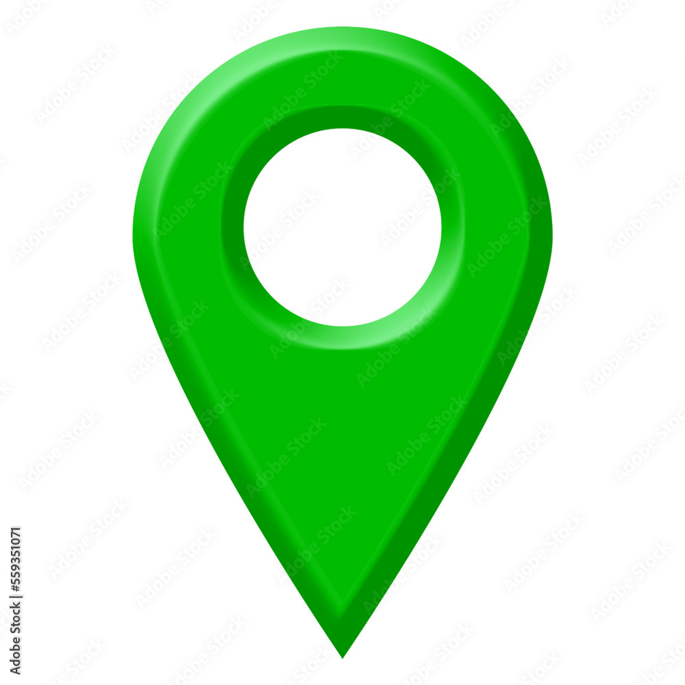 Aufkleber map pointer with pin icon