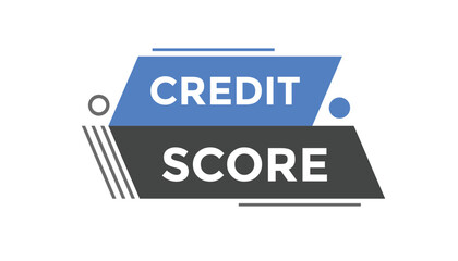 Credit score button web banner templates. Vector Illustration
