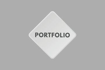 portfolio text Button. portfolio Sign Icon Label Sticker Web Buttons