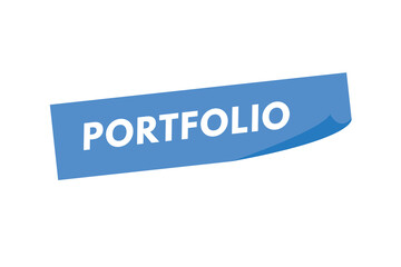 portfolio text Button. portfolio Sign Icon Label Sticker Web Buttons