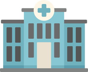 Hospital physical therapist icon flat vector. Physio massage. Patient care isolated