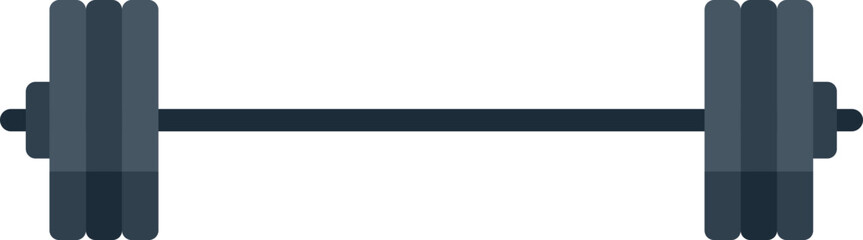 Obraz premium Gym barbell icon flat vector. Healthy sport. Lifestyle fit isolated