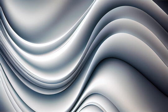 Abstract smooth creamy wavy fluid background illustration © Daria