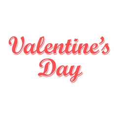 Fototapeta na wymiar valentines day lettering design template text romantic pink colour