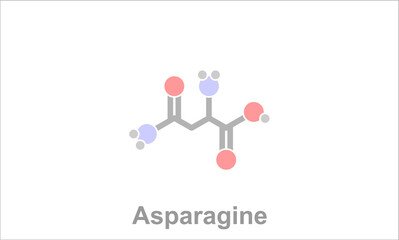 Simpliefied formula icon of the amino acid asparagine.